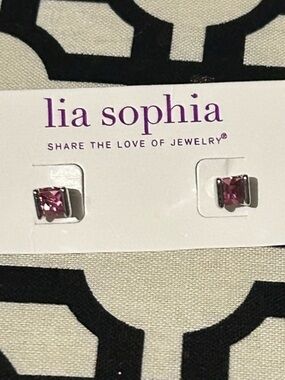 Lia Sophia Sparkling Pink Earrings